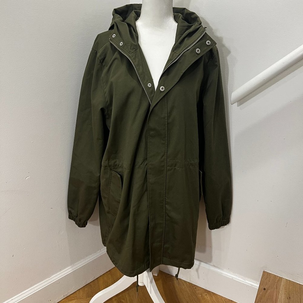 NWOT Five Four Men's Malloy Hooded Parka Jacket Olive Green Size Large